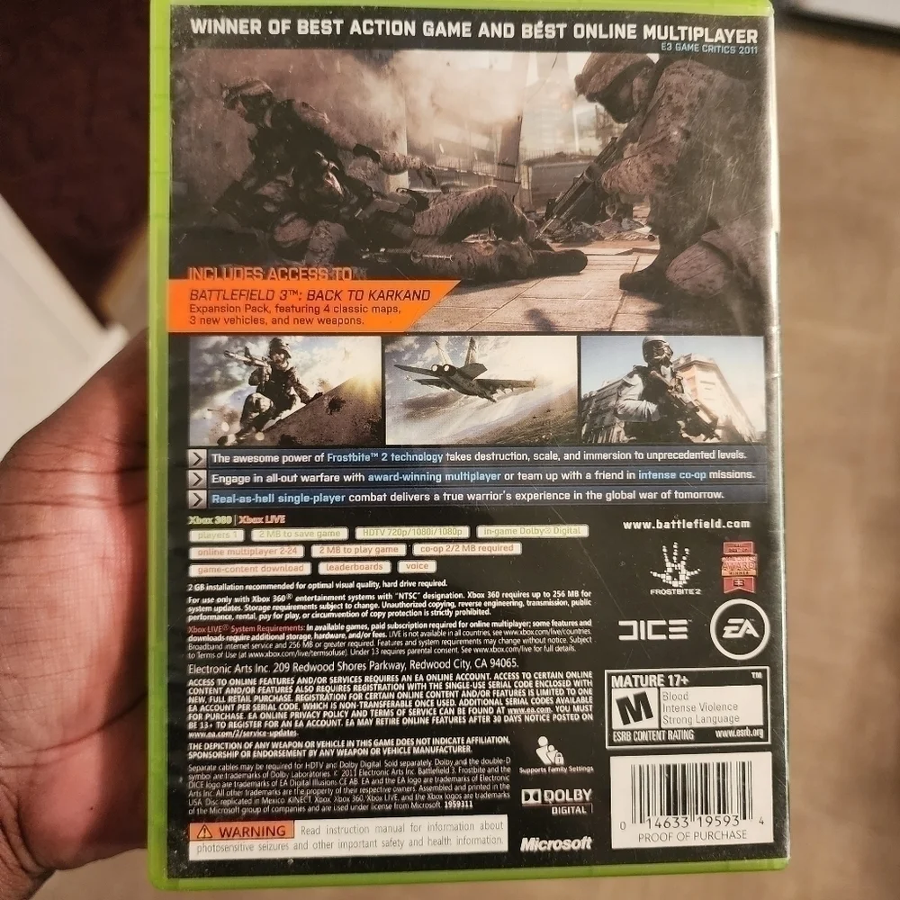 Battlefield 3 -- Limited Edition (Microsoft Xbox 360, 2011)